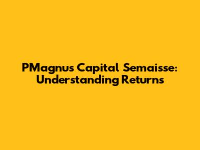 PMagnus Capital Semaisse: Understanding Returns